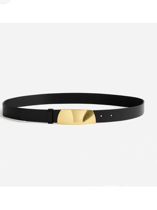 MADEWELL Black Leather Belt with Gold Buckle Size M Medium New without tags $70 main image 11